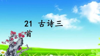 ​小负盛名的意思 部编版四年级语文上册第21课《古诗三首》知识点