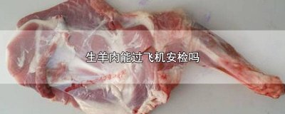 ​生羊肉是否可以带上飞机 生羊肉飞机可以带吗