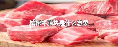 ​为什么叫精修牛腩店 什么是精修牛腩