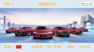 ​新能源汽车排行榜（2021年十大优秀新能源汽车）